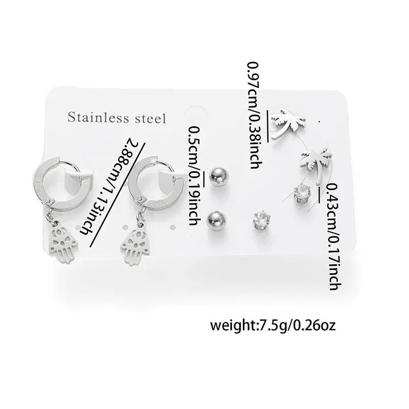 Titanium Steel Earrings Set - Viexta