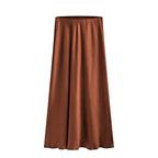 Satin Split Skirt