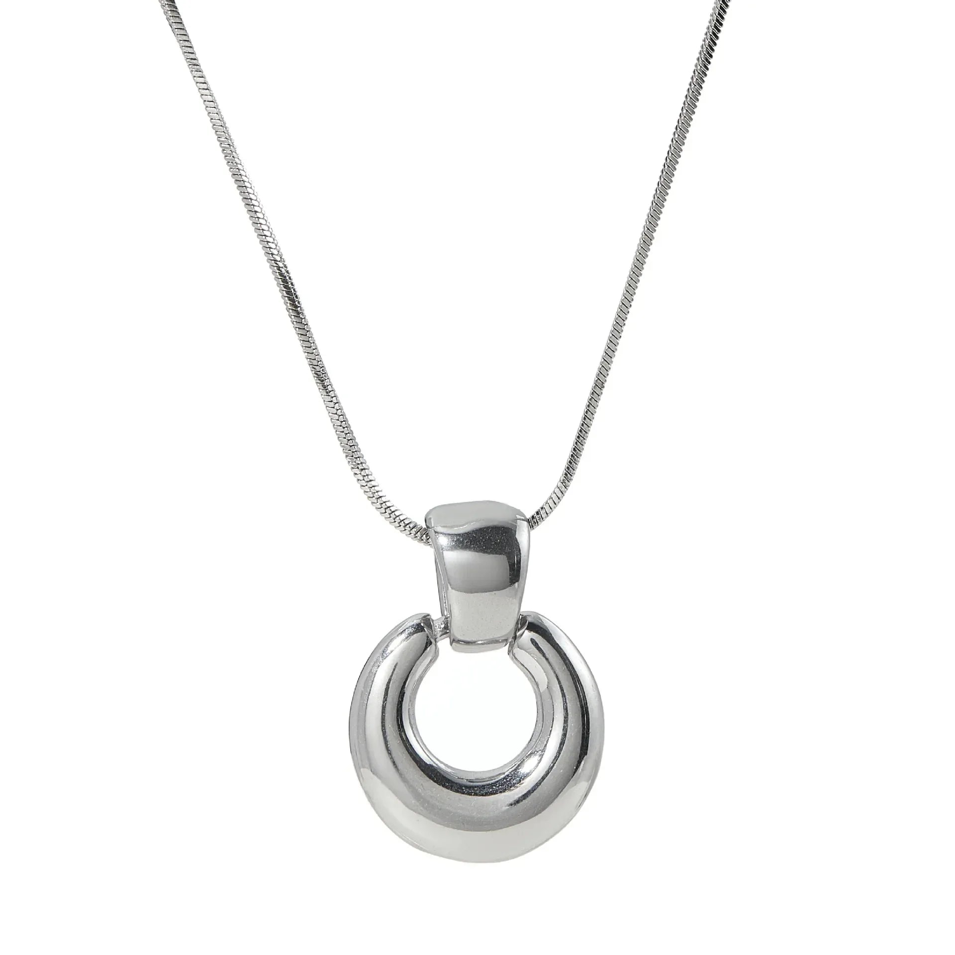 Stainless Steel Moon Retaining Necklace - Viexta