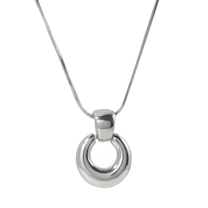 Stainless Steel Moon Retaining Necklace