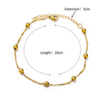 Figaro Blade 18K Stainless Steel Anklet