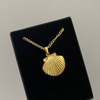 Shell Titanium Steel Album Necklace