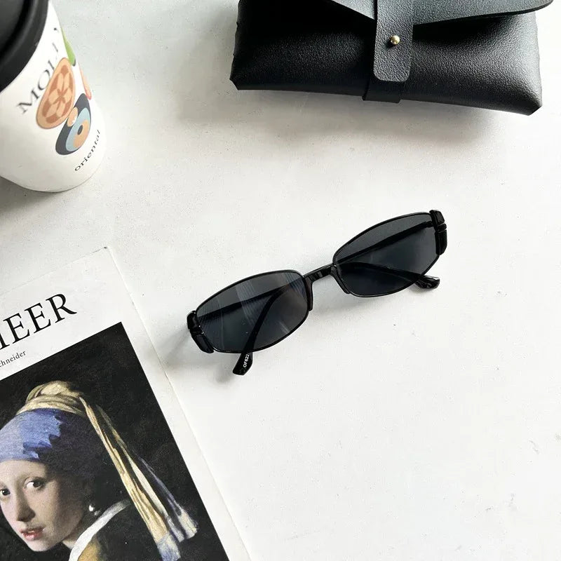 Metal Oval Cats' Eye Sunglasses - Viexta