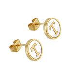 Titanium Steel 26 English Alphabet Letter Studs - Viexta