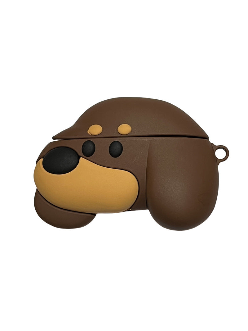 Brown Puppy Silicone Airpod Case