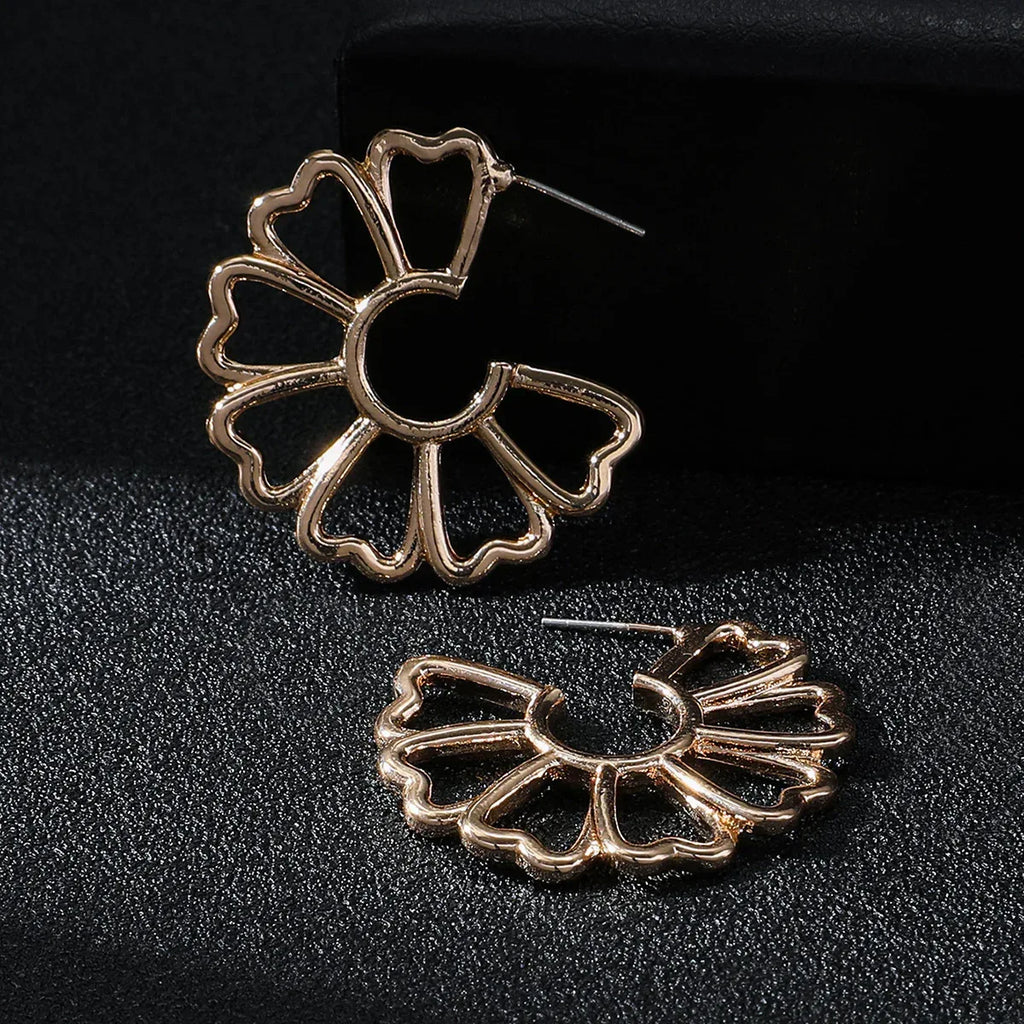 Fashion Hollow Flower Earrings - Viexta