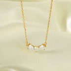 Stainless Steel Heart-shaped Diamond Necklace - Viexta