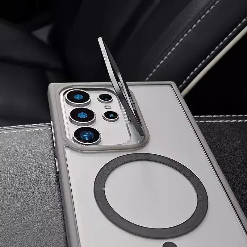 Magnetic Lens Metal Bracket Samsung Phone Case - Viexta