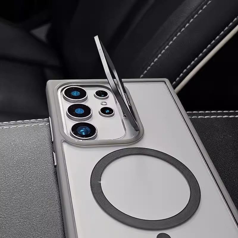 Magnetic Lens Metal Bracket Samsung Phone Case