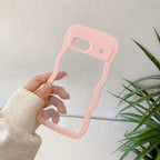 Two-in-one Wave Shell Transparent Google Pixel case - Viexta