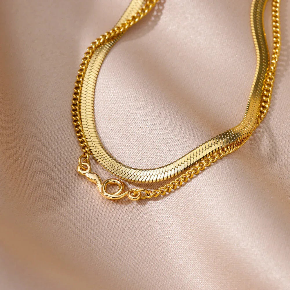Figaro Blade 18K Stainless Steel Anklet - Viexta