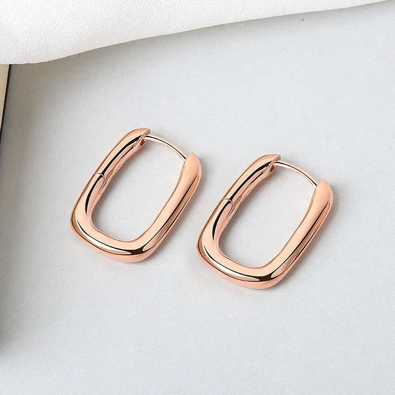 Diamond-embedded Gold-plated Versatile Earrings - Viexta