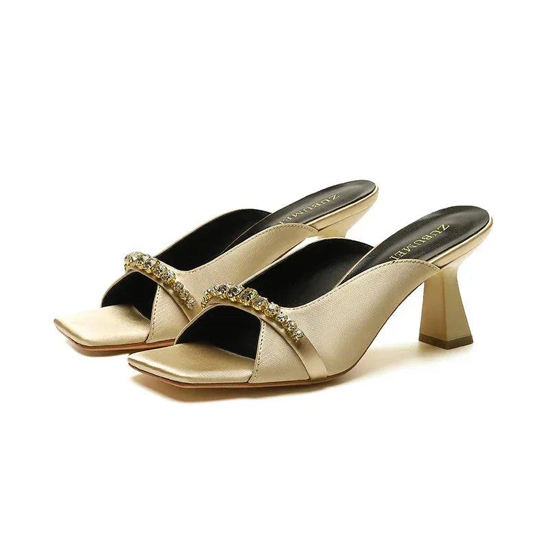 Classy Rhinestone Heels - Viexta