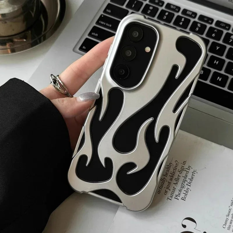 Hollow Flame Pattern Samsung Heat Dissipation Protective Cover - Viexta