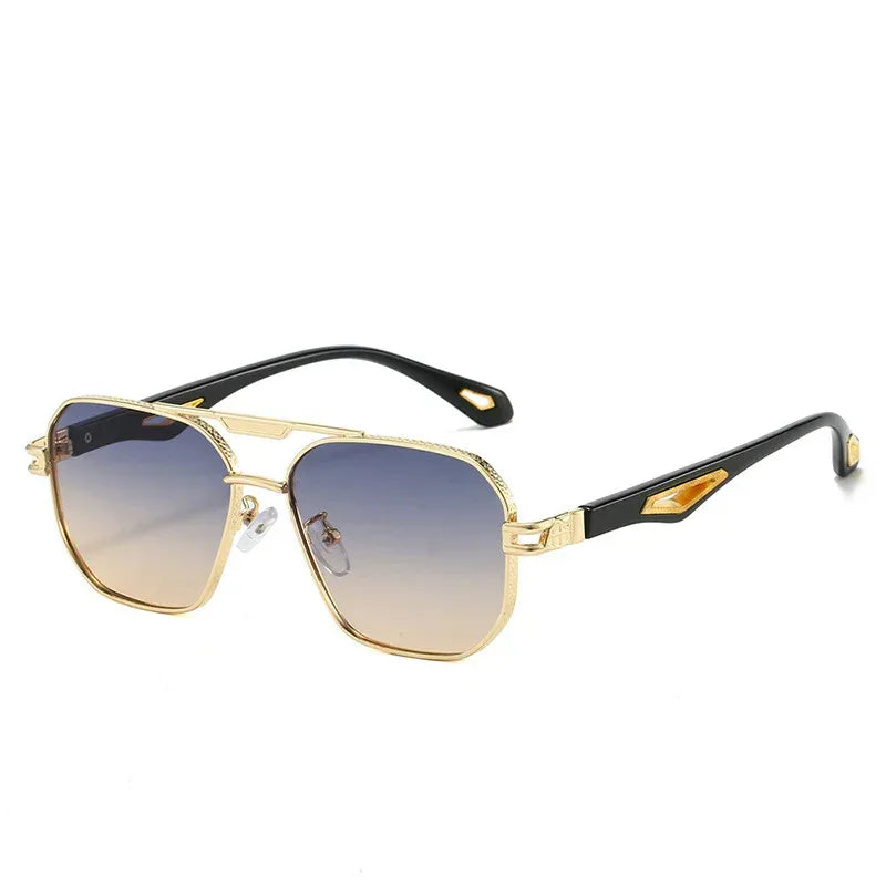 Double Beam Box Hollow Sunglasses - Viexta