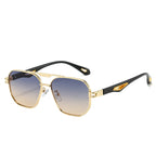 Double Beam Box Hollow Sunglasses