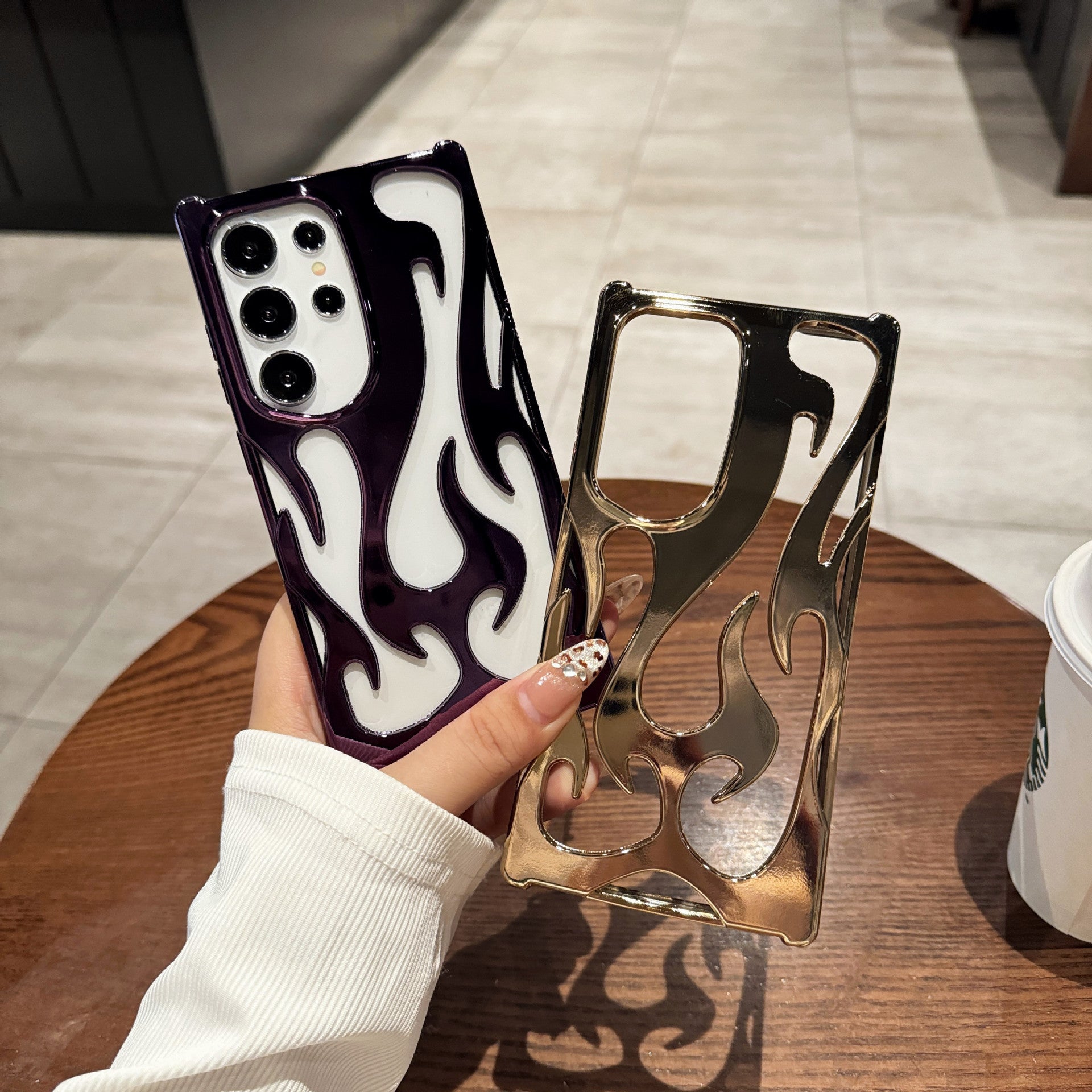 Hollow Flame Pattern Samsung Heat Dissipation Protective Cover