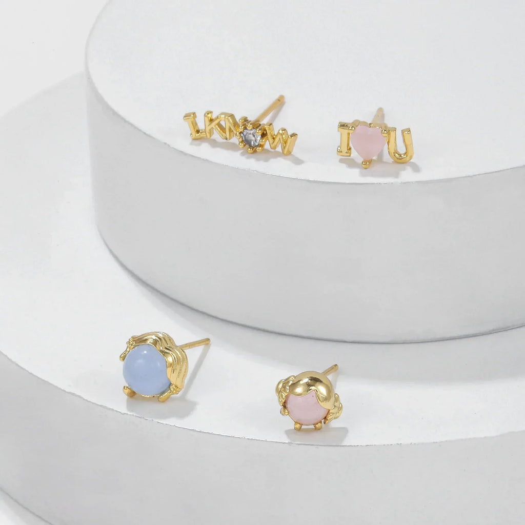 4 piece Refined Stud Earrings - Viexta