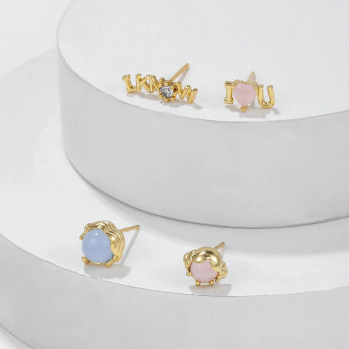 4 piece Refined Stud Earrings - Viexta