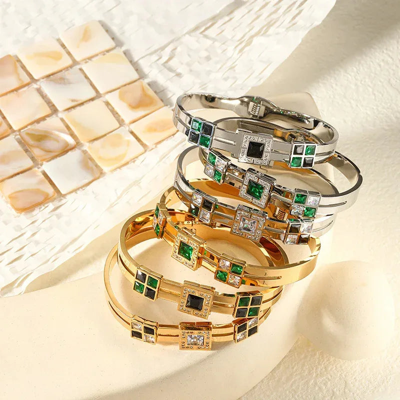 Titanium Steel Plated 18K Gold Light Luxury Bracelet - Viexta