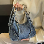 Denim Women's Western Style Bag - Viexta