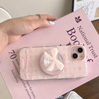 Magnetic Drop-resistant Plaid Bow iPhone Case - Viexta