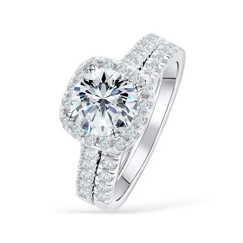 Zircon Engagement Two-piece Ring - Viexta