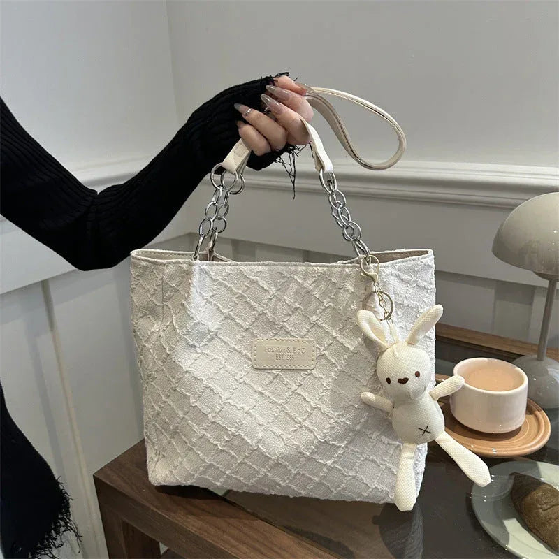 Fashion Horizontal Square Shoulder Tote Bag - Viexta