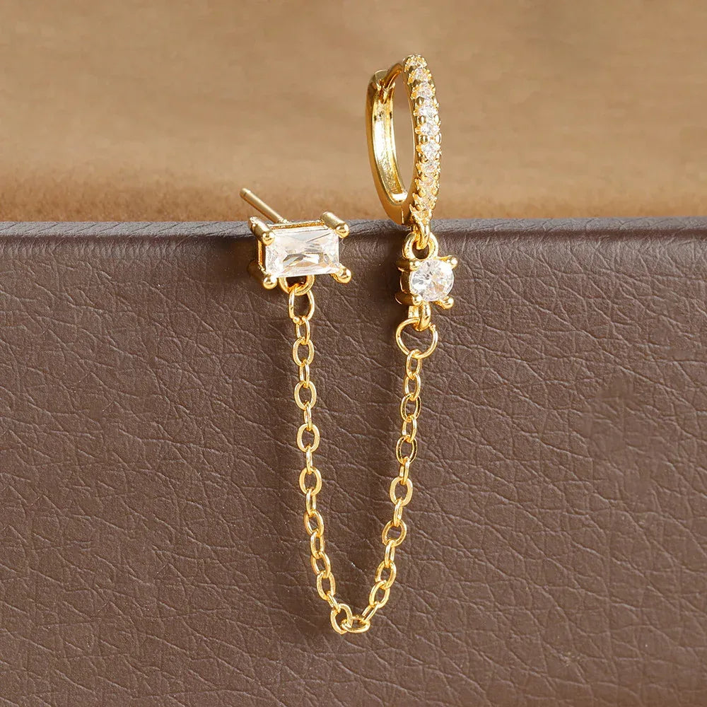 Single Row Square Ear Clip - Viexta