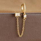 Single Row Square Ear Clip - Viexta