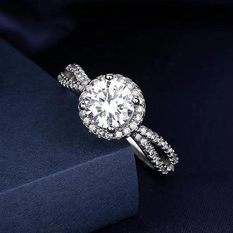 Six-claw 1 Karat Engagement Ring - Viexta
