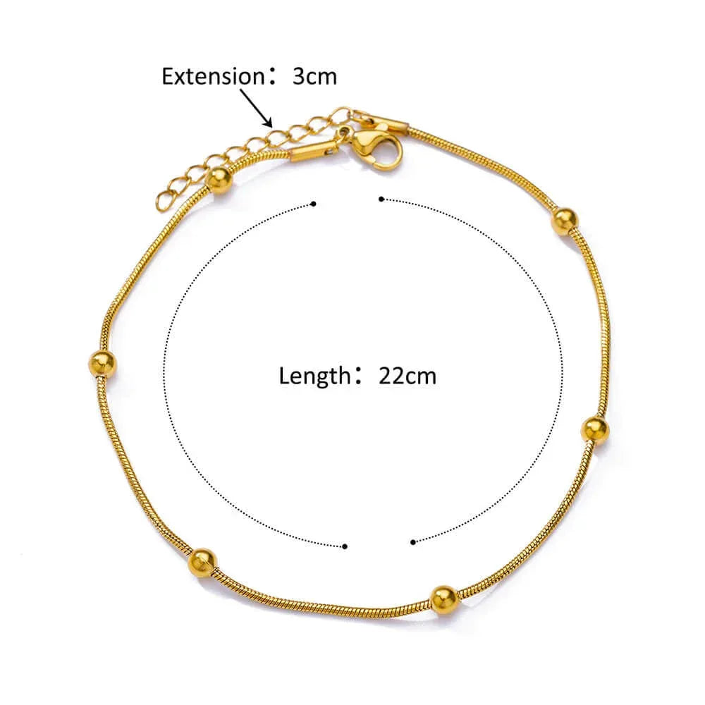 Figaro Blade 18K Stainless Steel Anklet - Viexta