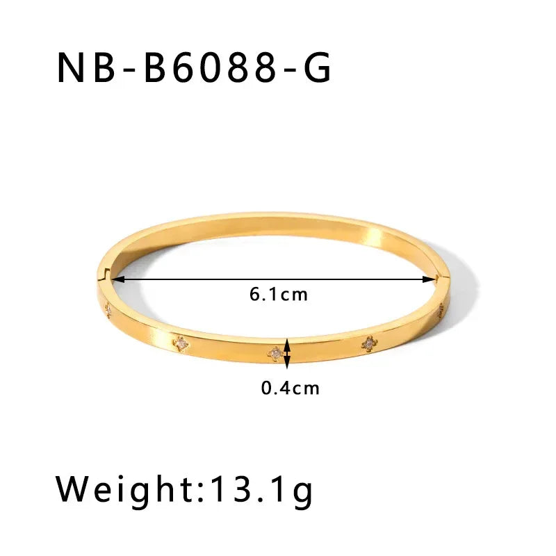zircon-titanium-steel-electroplated-bracelet - Viexta