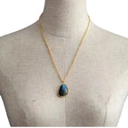 Natural Stone Pendant Necklace - Viexta