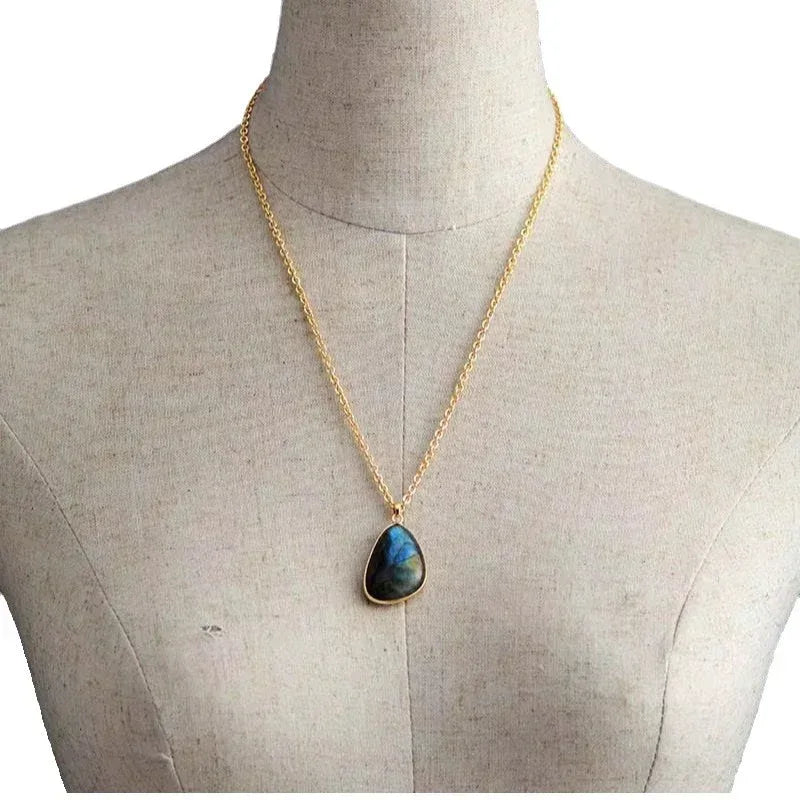 Natural Stone Pendant Necklace - Viexta