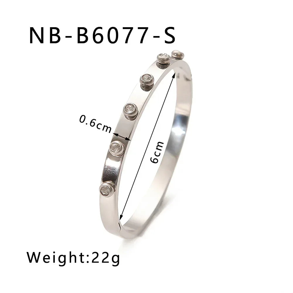 zircon-titanium-steel-electroplated-bracelet - Viexta