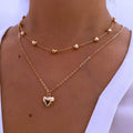 Double-layer Heart Pendant Necklace - Viexta