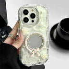 Epoxy Mirror Flower Butterfly iPhone Case - Viexta