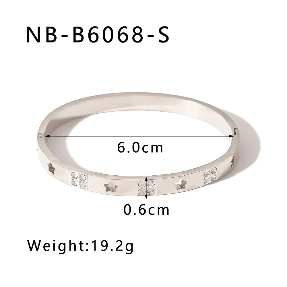 zircon-titanium-steel-electroplated-bracelet - Viexta