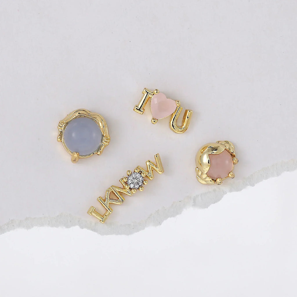 4 piece Refined Stud Earrings - Viexta