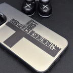 Cross English Color Silver Drop-resistant iPhone Case - Viexta