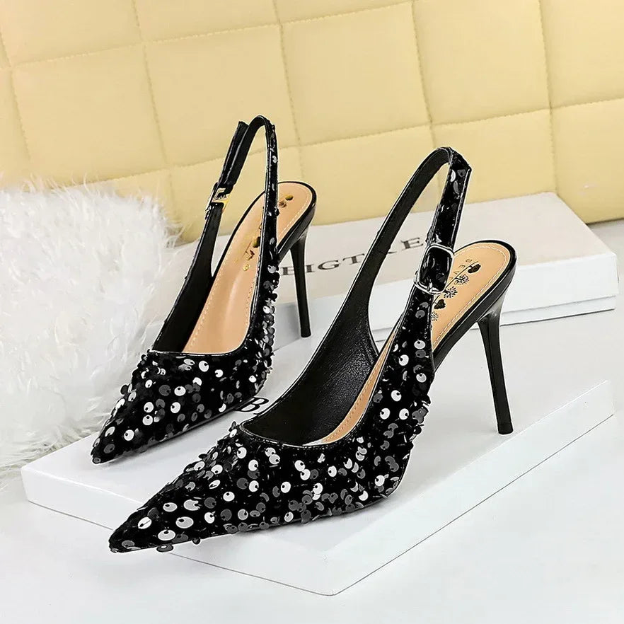 Women's Shallow Pointed-toe Heels - Viexta