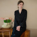 Long-sleeved Trousers Ice Silk Pajamas Suit - Viexta