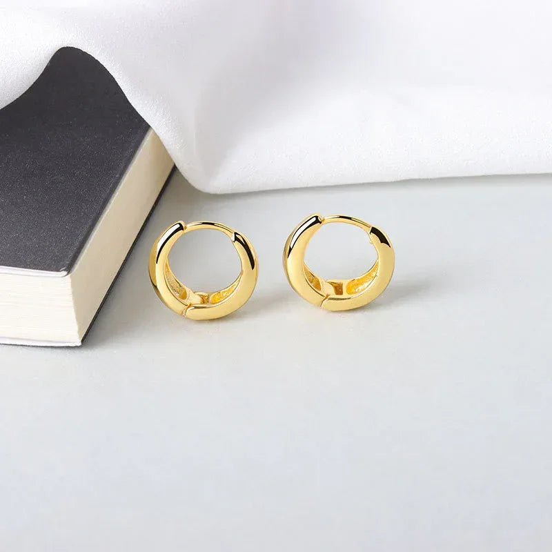 Diamond-embedded Gold-plated Versatile Earrings - Viexta