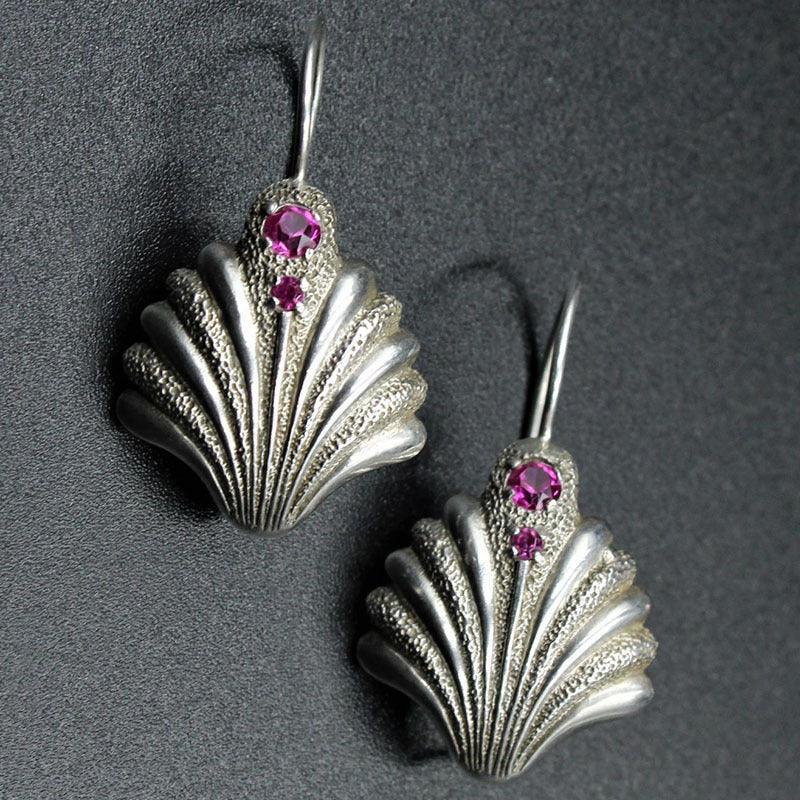 Alloy Shell Stud Earrings - Viexta