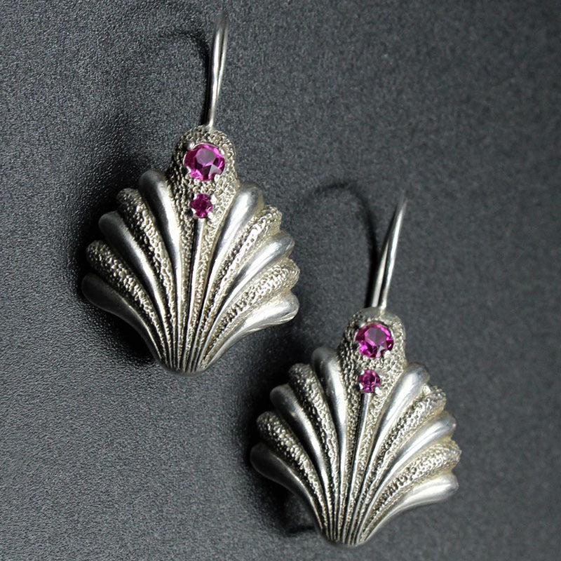 Alloy Shell Stud Earrings