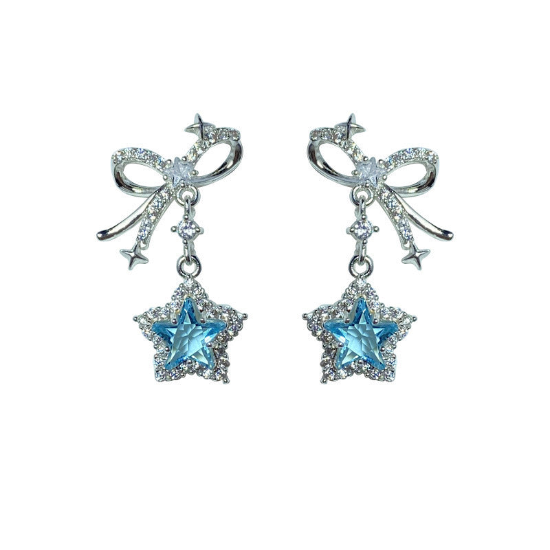 Blue Star Ear Studs