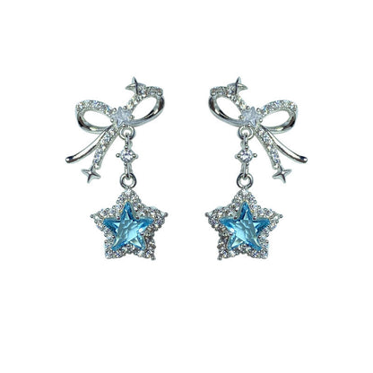 Blue Star Ear Studs