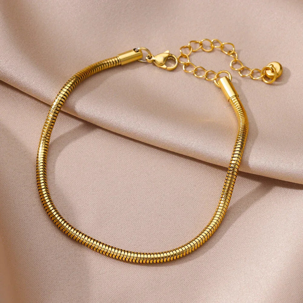 Figaro Blade 18K Stainless Steel Anklet - Viexta