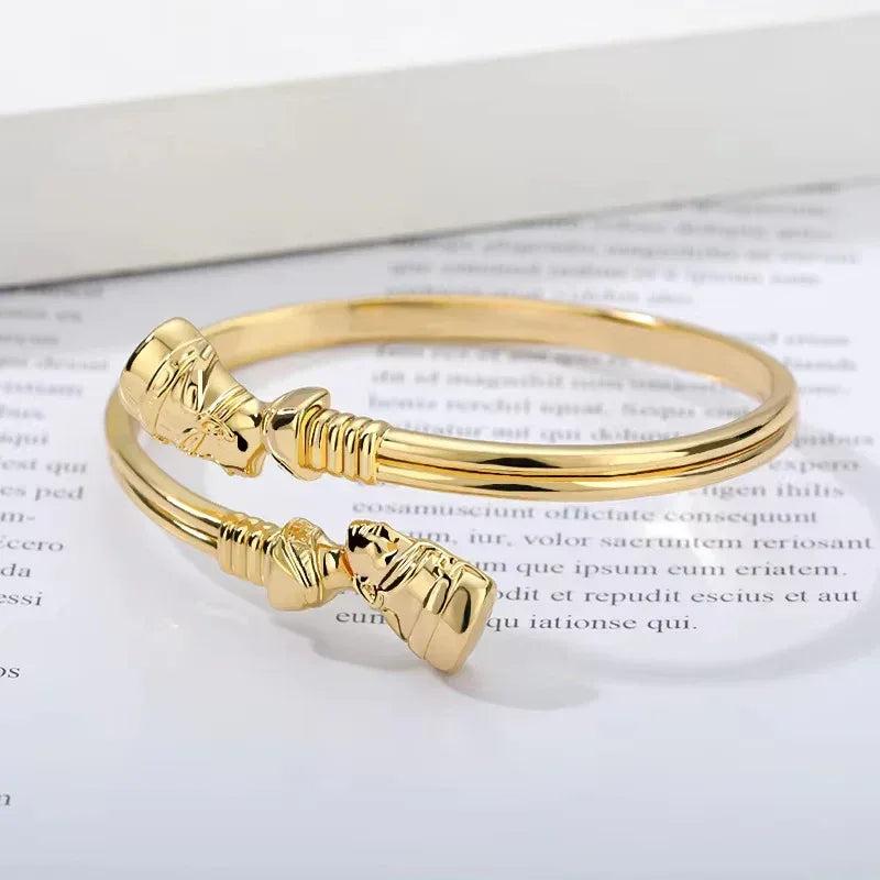 Egyptian Pharaoh Head Hook Bracelet - Viexta